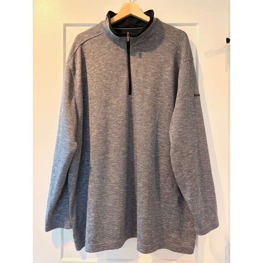Reebok Mens Quarter Zip Golf Pullover Size XXXL Gray Layers Casual Athleisure